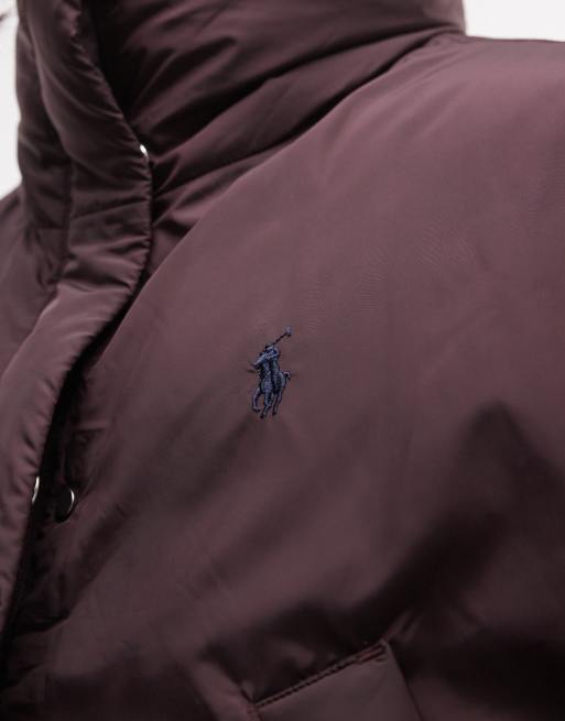 Polo Ralph Lauren boxy Pufferjacke in Schokobraun, 4 von 4