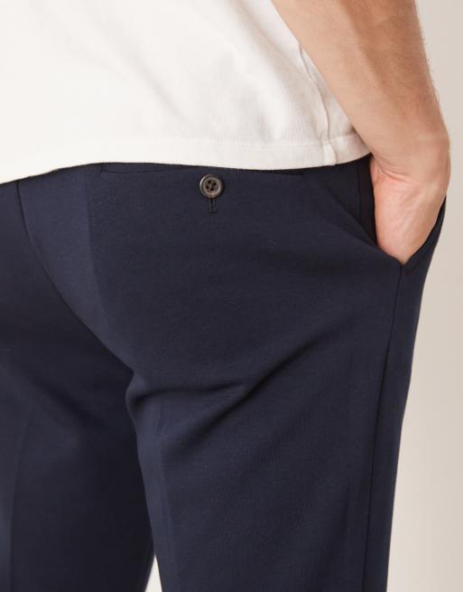 Polo Ralph Lauren Brad double knit tech tailored trousers in navy, 4 of 5