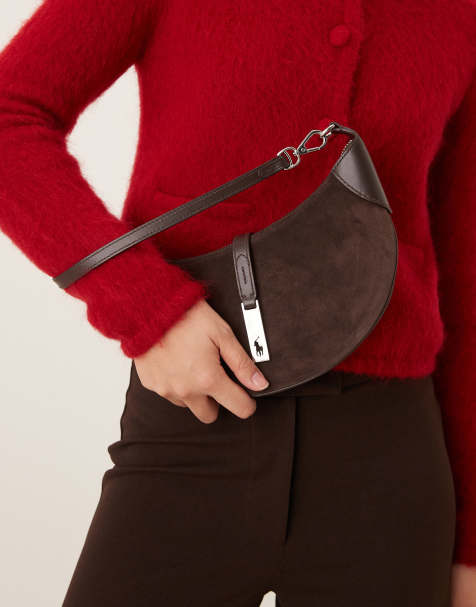 Polo Ralph Lauren – Brązowa zamszowa torebka crossbody - view 1