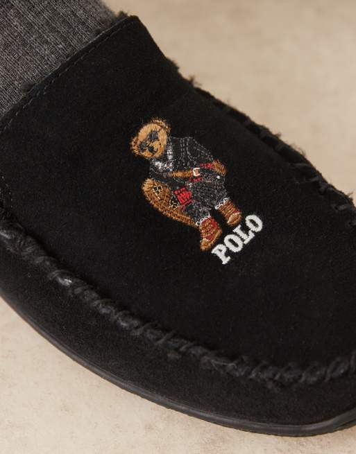 Polo Ralph Lauren Brenan suede slipper with Holiday Bear  display picture 3