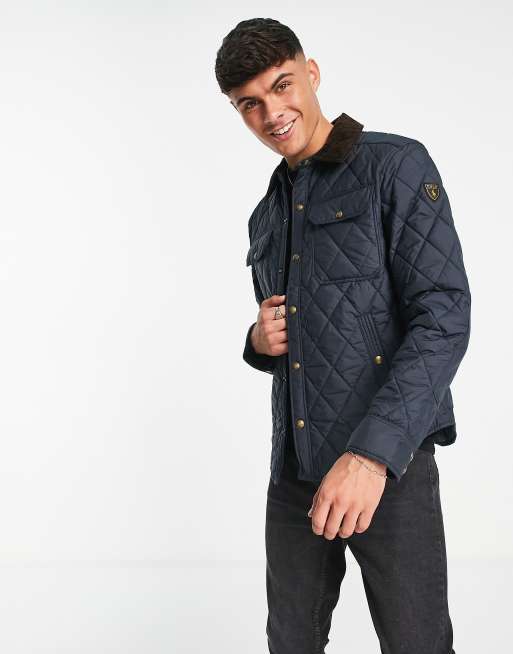 Polo Ralph Lauren - Brentford - Gewatteerde overhemdjack in marineblauw