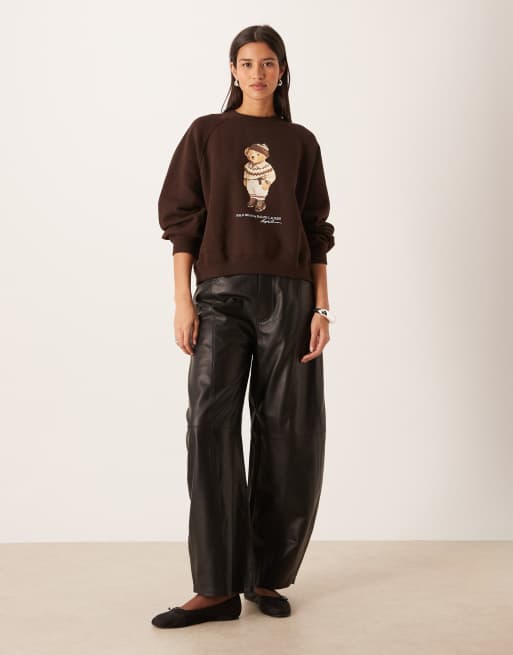 Polo Ralph Lauren - Brun sweatshirt med Holiday Bear-logoprint, 2 af 4