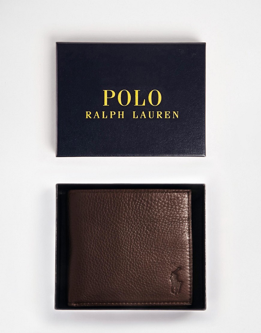 Polo Ralph Lauren – Brun vikbar plånbok i läder