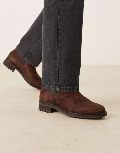 Polo Ralph Lauren Bryson chelsea suede boots in dark brown - view 1