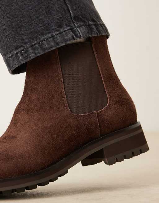 Polo Ralph Lauren Bryson chelsea suede boots in dark brown  display picture 3