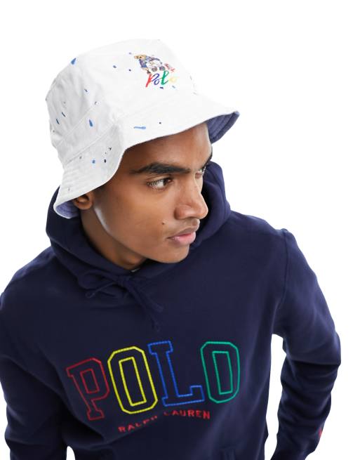 Polo Ralph Lauren - Bucket hat met beerlogo in wit, 2 van 4
