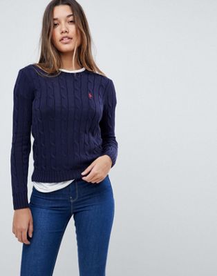 polo ralph lauren women's cable knit sweater