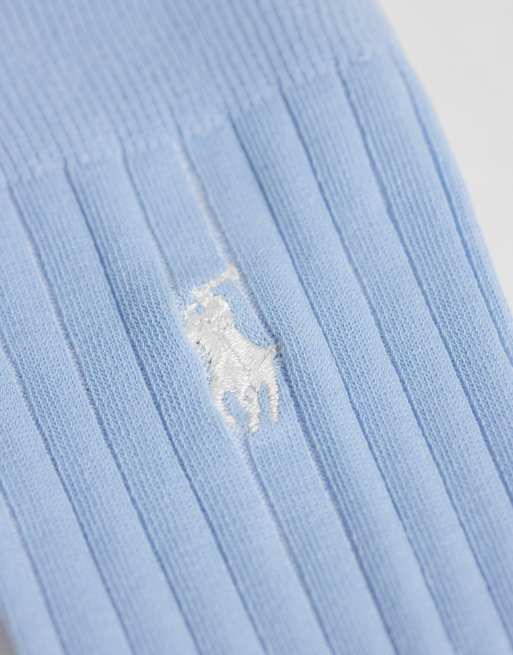 Polo Ralph Lauren calzini a coste con logo icon 3 paia girocollo blu multicolore, 2 di 3