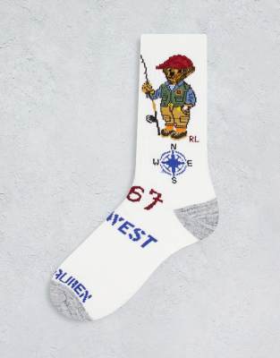 AffeGifts Regali per Pescatore, Calzini Uomo Novelty Divertenti Calzini Regalo per Gli Uomini Marito Papà Nonno Calzinis Divertenti di Natale