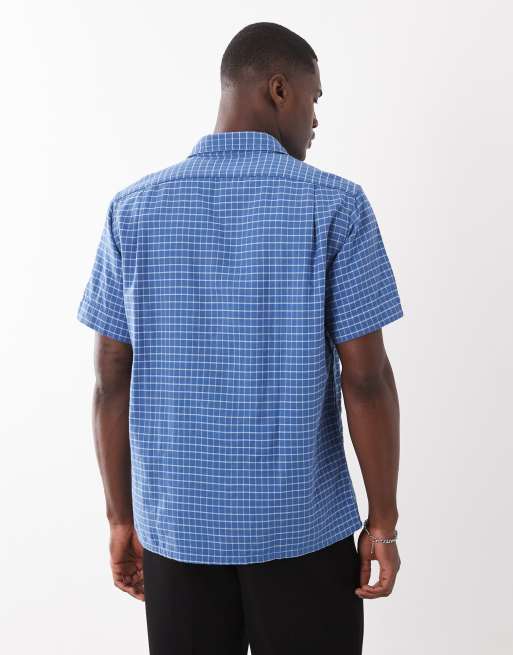 Polo Ralph Lauren - Camicia a maniche corte blu e bianca a quadri con logo, 3 di 5