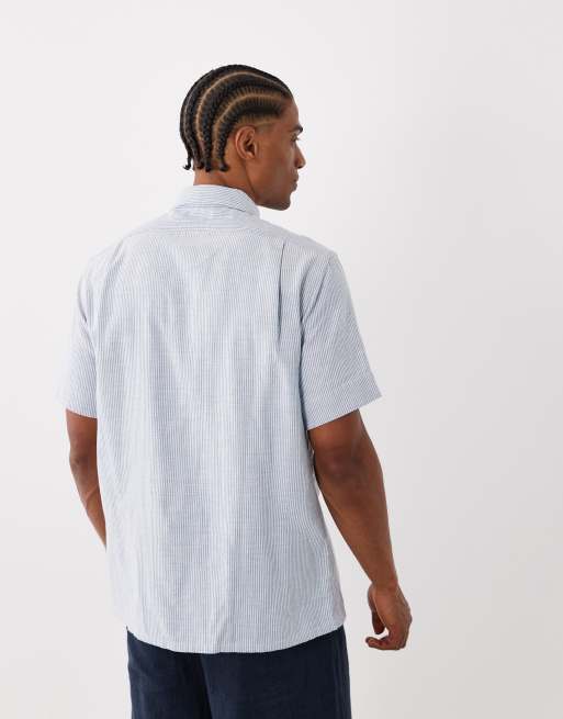 Polo Ralph Lauren - Camicia a maniche corte blu e bianca a righe con logo iconico, 3 di 5