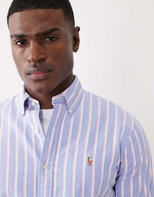 Polo Ralph Lauren - Camicia a maniche lunghe blu con logo , 3 di 5