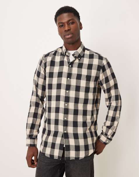 Polo Ralph Lauren - Camicia a maniche lunghe color crema e nera a quadri - view 1