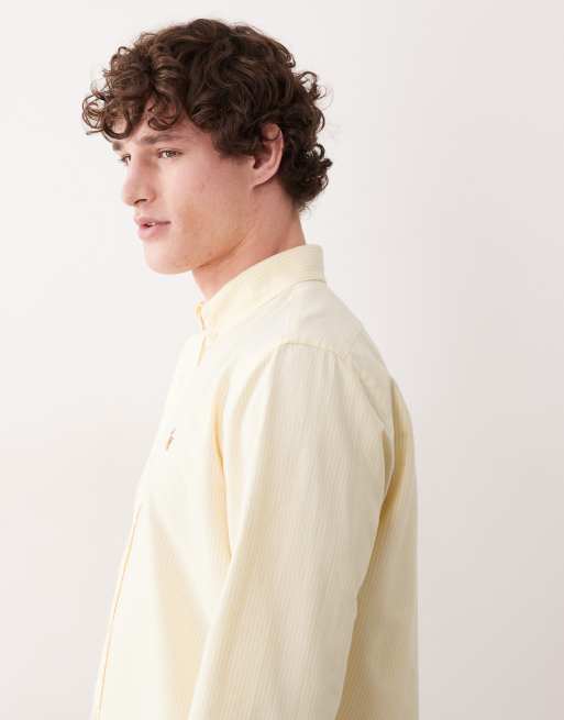Polo Ralph Lauren - Camicia a maniche lunghe gialla a righe con logo , 5 di 5