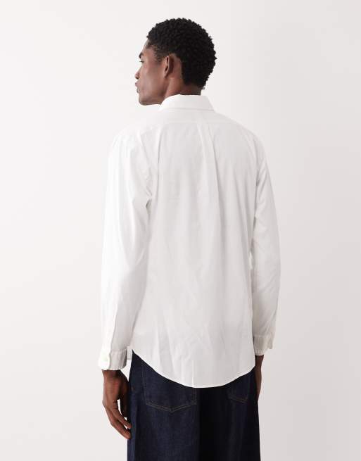 Polo Ralph Lauren - Camicia a maniche lunghe in twill di cotone bianca con logo iconico, 3 di 5