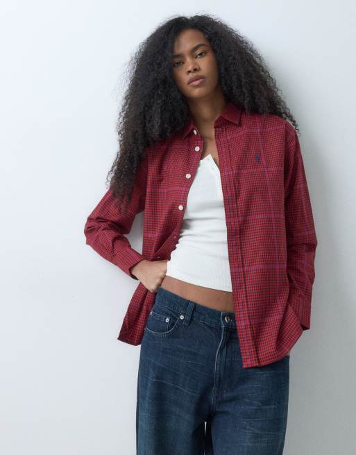 Polo Ralph Lauren camicia a quadri rossa multicolore, 2 di 5