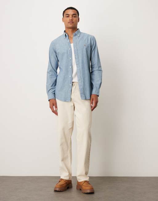 Polo Ralph Lauren - Camicia di jeans custom fit color blu medio, 2 di 5