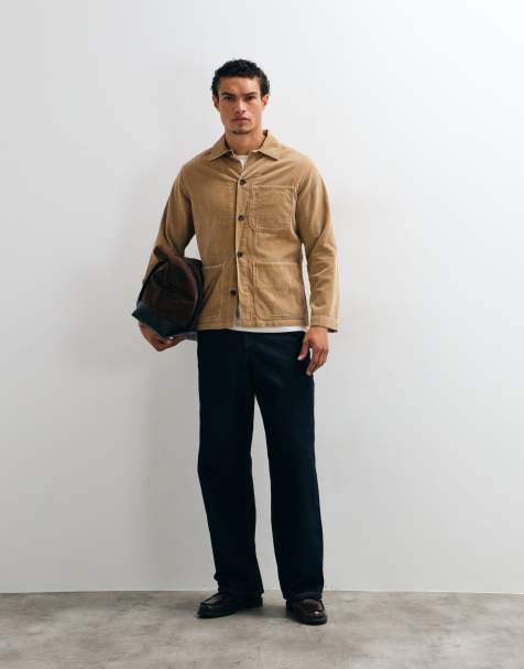 Polo Ralph Lauren camicia giacca sport in tessuto a coste beige con logo - view 1