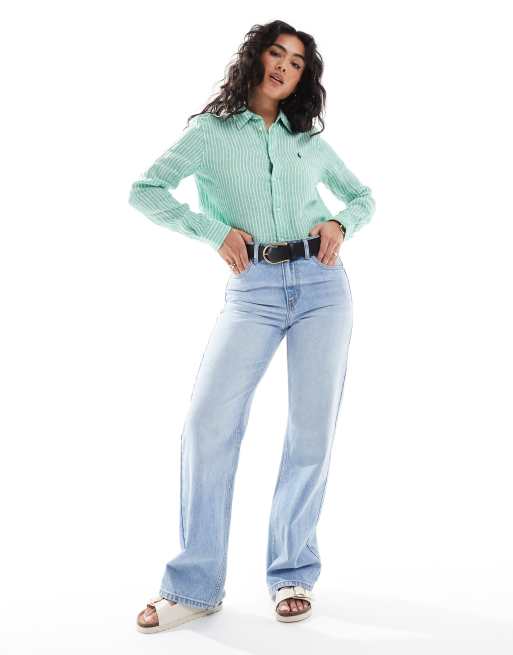 Polo Ralph Lauren - Camicia in lino verde slavato , 3 di 4