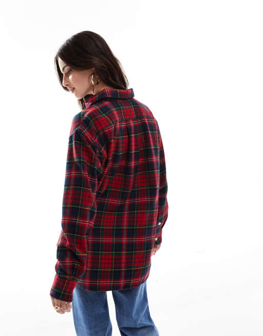 Polo Ralph Lauren - Camicia in twill di cotone rossa a quadri con logo, 4 di 4