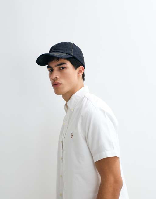 Polo Ralph Lauren camicia Oxford classica a maniche corte custom fit bianca, 2 di 5