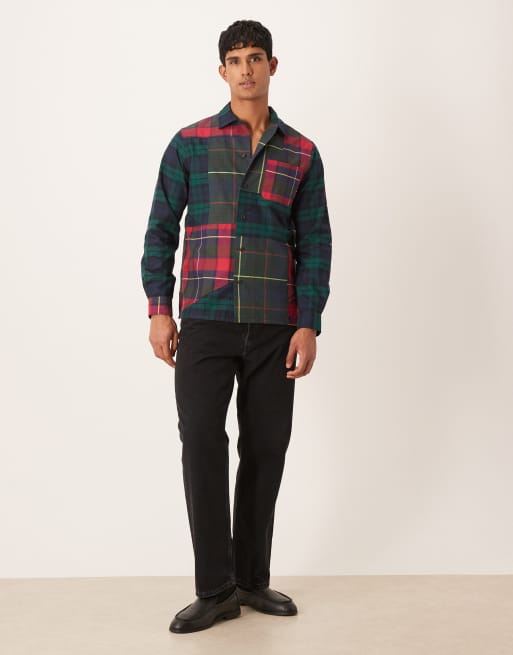 Polo Ralph Lauren - Camicia Oxford classica oversize a quadri scozzesi multicolore con logo, 2 di 5