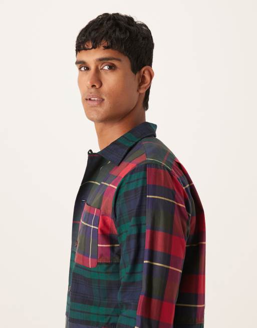 Polo Ralph Lauren - Camicia Oxford classica oversize a quadri scozzesi multicolore con logo, 4 di 5