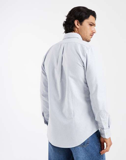 Polo Ralph Lauren - Camicia Oxford custom fit azzurro a righe, 5 di 5