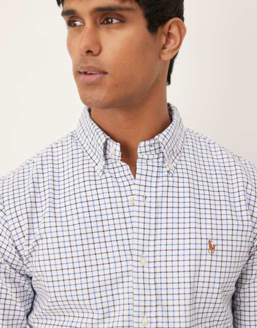 Hollister - Camicia Oxford bianca con tasca e logo iconico-Bianco