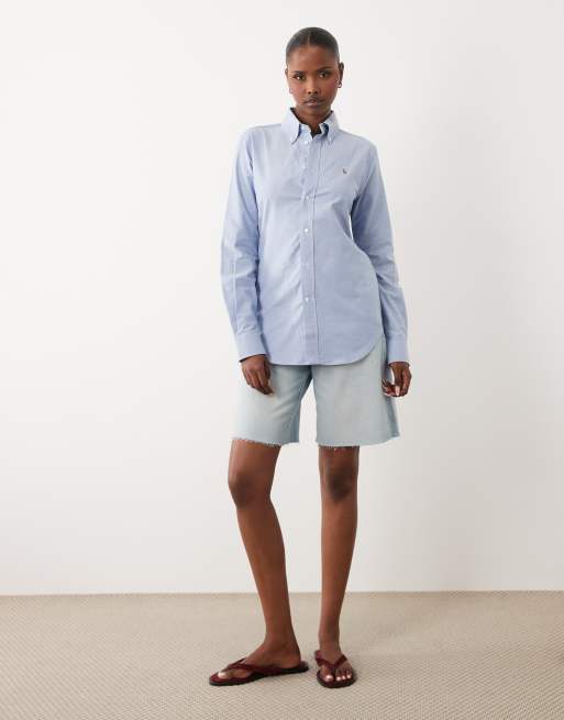 Polo Ralph Lauren - Camicia Oxford slim elasticizzata a righe blu medio, 2 di 4