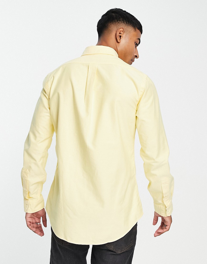 Camicia Oxford slim gialla con logo del cavallino-Giallo - Polo Ralph Lauren Camicia donna  - immagine3