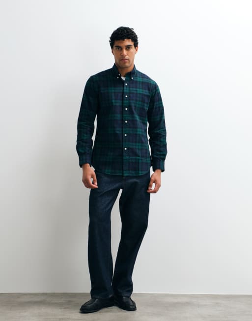 Polo Ralph Lauren camicia Oxford sport classica blu navy e verde, 2 di 5
