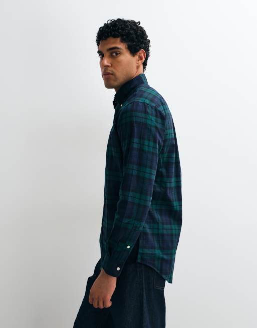 Polo Ralph Lauren camicia Oxford sport classica blu navy e verde, 5 di 5