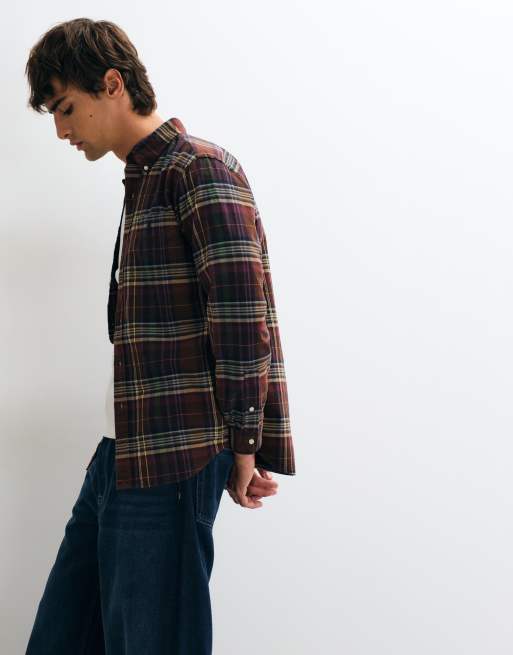 Polo Ralph Lauren camicia Oxford sport classica marrone e verde, 3 di 5
