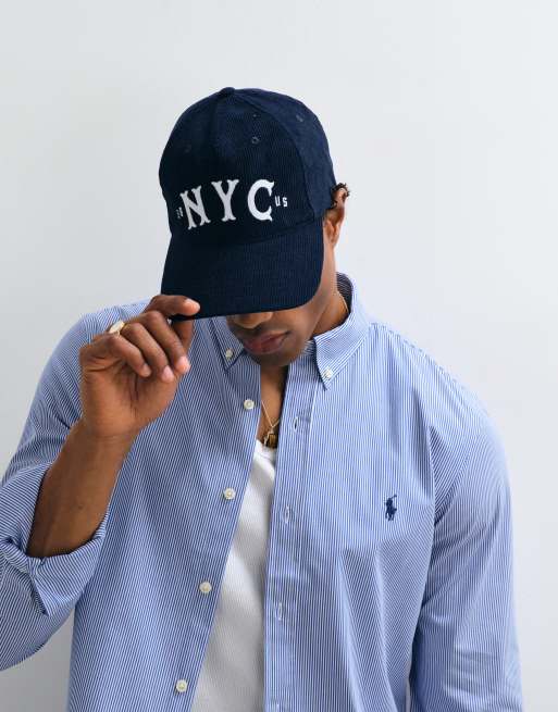Polo Ralph Lauren - Camicia slim fit in popeline blu/bianco a righe sottili con logo, 2 di 5