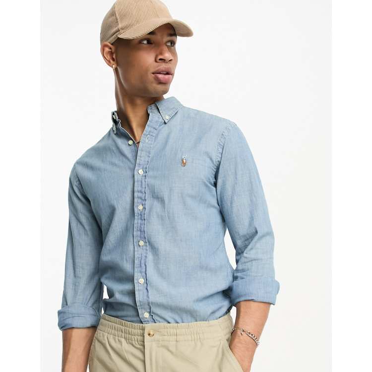 Camicia denim ralph lauren sale