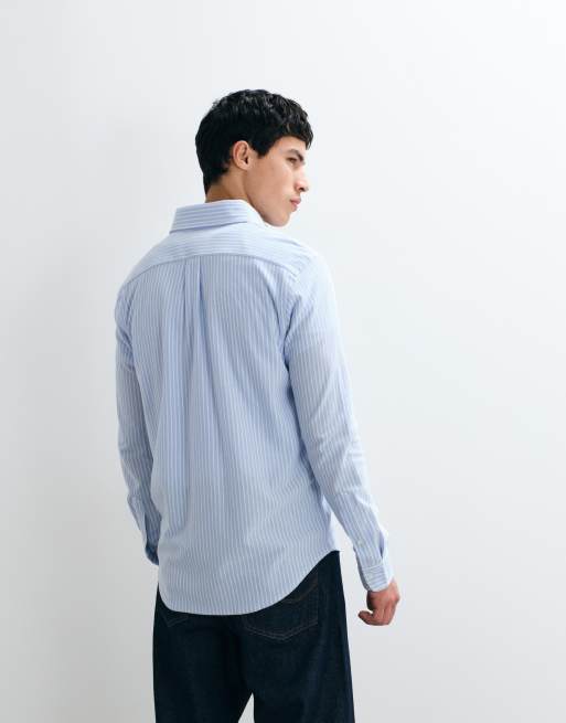 Polo Ralph Lauren - Camicia sportiva a maniche lunghe blu a righe, 3 di 5