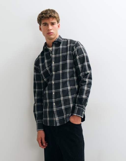 Polo Ralph Lauren camicia sportiva con logo icon e maxi quadri in grigio e navy, 5 di 5