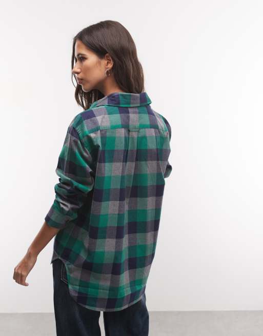 Polo Ralph Lauren camicia tartan blu navy e verde, 4 di 4