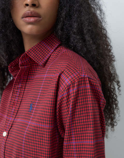 Polo Ralph Lauren camisa a cuadros en rojo multicolor, 3 de 5