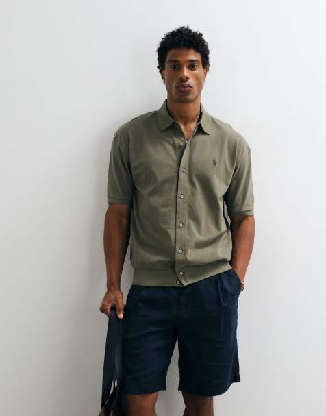 Polo Ralph Lauren - camisa deportiva de punto de corte holgado en verde oliva - view 1