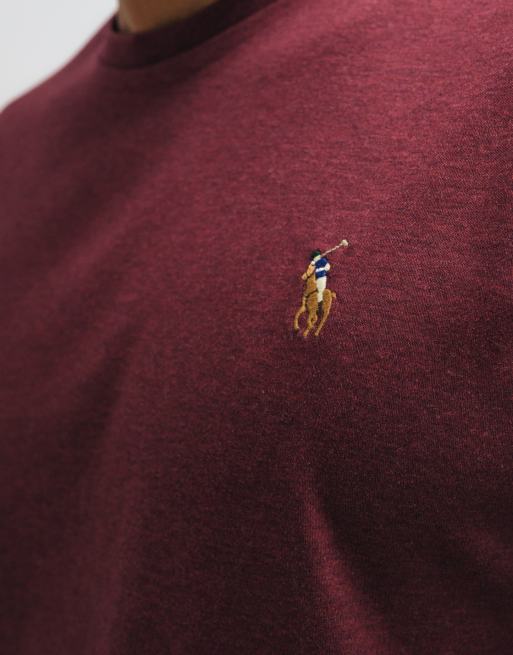Polo Ralph Lauren camiseta de manga corta custom slim pima en burdeos, 4 de 5