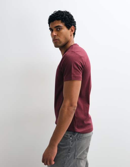 Polo Ralph Lauren camiseta de manga corta custom slim pima en burdeos, 5 de 5