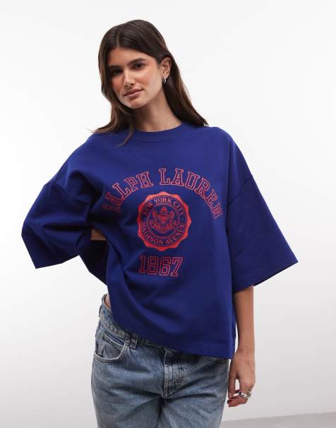 Polo Ralph Lauren - camiseta varsity con escudo en azul - view 1