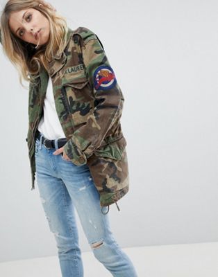ralph lauren army jacket with patches