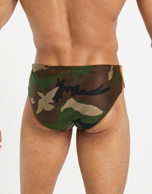 ASOS Briefs 3 Pack With Camo Print in Green for Men