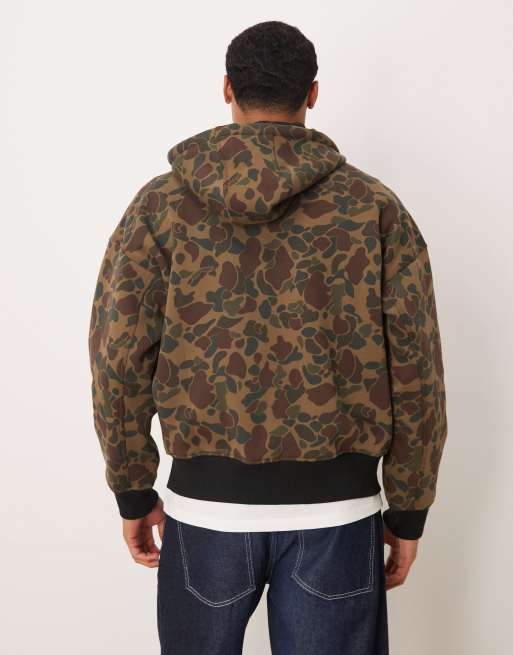 Polo Ralph Lauren camo zip hoodie in khaki | ASOS