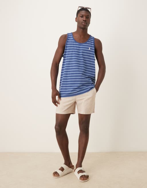 Polo Ralph Lauren - Canotta blu a righe con logo, 2 di 4