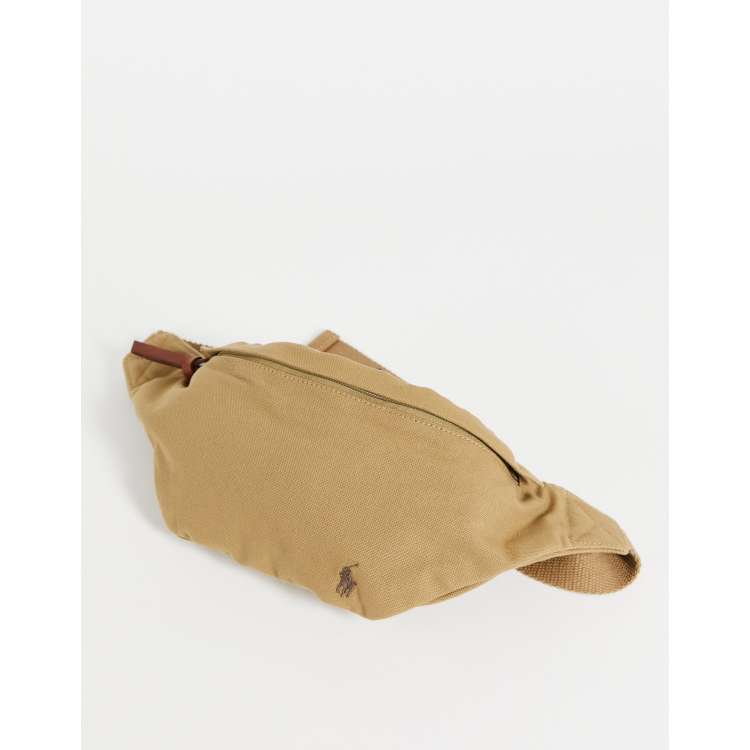 Polo Ralph Lauren canvas bum bag in tan with pony logo