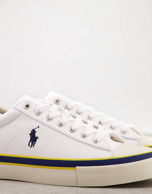 Polo Ralph Lauren canvas sneakers in white with pony logo